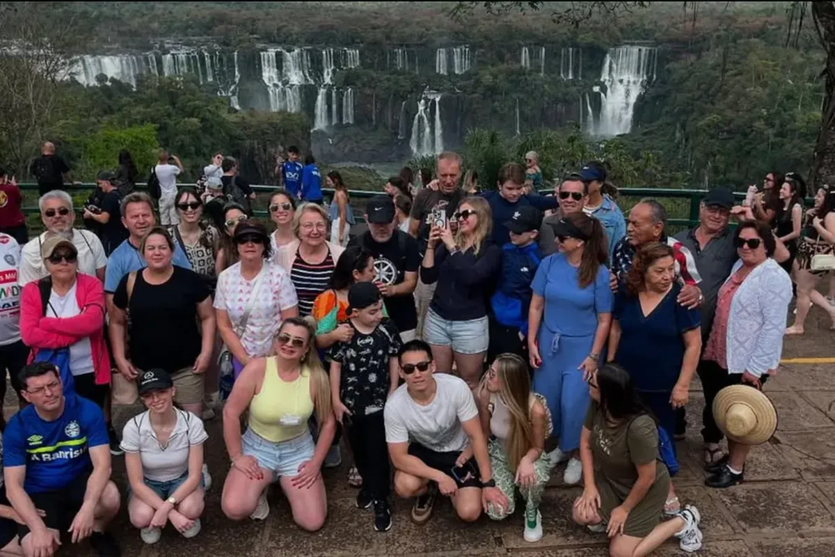 Grupo da Odette Viagens nas Cataratas do Iguaçu